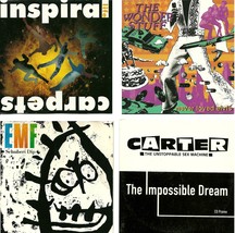 Lot of 4 CDs Inspiral Carpets Wonder Stuff EMF Carter Unstop Machine - No Cases - £2.34 GBP