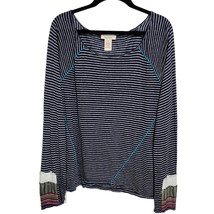 Sundance Medium Linen Striped Long Sleeve Patch Shirt - $29.92