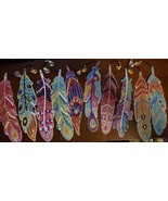 10 feather diamond art bookmarks - $10.00