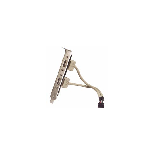 2 Port USB Adapter    on a metal bracket. 2 rows of 5 pins header. 12&quot; l... - $13.25