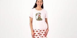 Bouffants &amp; Broken Hearts Graphic Pajama Tee (Taupe/Poodle, XXS) A569435 - £12.56 GBP