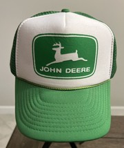 Vintage John Deere Hat Cap Green White Trucker Snap Back Mesh Nissin Adj... - £13.27 GBP