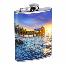 Florida Hot Spots Keywest D4 Flask 8oz Stainless Steel Hip Drinking Whiskey - $14.80
