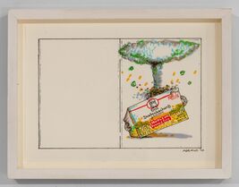 Wacky Packages Original Art Proposal John Mariano 1990 Framed Evil Deade... - $57,831.77 MXN