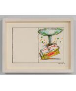 Wacky Packages Original Art Proposal John Mariano 1990 Framed Evil Deade... - $57,550.79 MXN