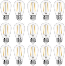 15 Pack S14 LED Replacement Bulbs for String Lights 2 Watts Warm White Edison Li - £29.23 GBP