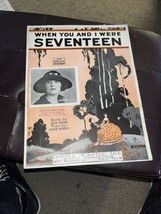 &quot;When You And I Were Seventeen&quot; Vintage 1924 Sheet Music - £4.59 GBP