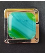 Murano Glass Handbag Table Clip Silver Blue Green Swirl by MO.RI. Venezi... - £38.93 GBP