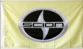 Scion Yellow Car Racing Flag 3X5 Ft Polyester Banner USA - £12.64 GBP