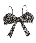 Gianni Bini Leopard Animal Print Bikini Top Size M Padded Beach Retro NWOT - $13.99