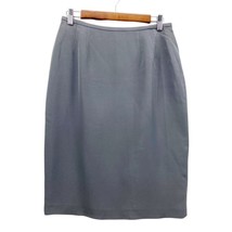 Markstone Womens 6 100% Silk Pencil Skirt Gray Lined Career Professional... - £19.25 GBP