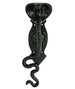 Set of 2 Black Cast Iron Ferocious Desert Cobra Snake Door Handle Bar Pulls - €34,34 EUR