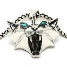  bear medallion pendant necklace 31 34mm blue rhinestone wild cosplay game animal chain thumb200