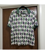 Vintage Mens PAR FOUR Golfer Polo button down SIZE LARGE Polo shirt Cotton - $11.21 CAD