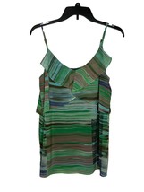 CAbi Women Tank Top Flutter Spaghetti Cami Strap Ruffle V-Neck Lined Sz. Medium - £14.78 GBP