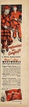 1949 Print Ad White Stag Westwools 100% Virgin Wool Hunting Clothes Port... - $14.86