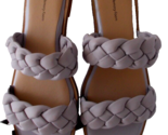New Slide Sandals Memory Foam Two Band Braided Lavender TIME &amp; TRU Sz 9 - $5.93