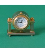 Miniature Item-Vintage Circa Quarta Gold Design Desk Clock, Collectible ... - $371.19 MXN