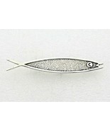 Vintage Fish Pin REAL SOLID .925 Sterling Silver 4.2 g - £36.39 GBP