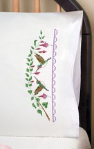 Tobin Stamped For Embroidery Pillowcase Pair 20&quot;X30&quot; Hummingbird T232233 - £17.32 GBP