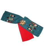 3 Holly &amp; Joy Gold Foil Nutcrackers Teal Red Pique Kitchen Towels NWT - $18.99