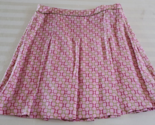 Tommy Hilfiger Pink Green Geometric Print Silk Full Skirt Size 12 2004 - $19.79