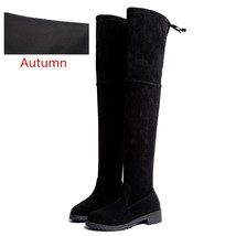 Plus Size 35-41 Winter Over The Knee Boots Women Stretch Fabric Thigh High Sexy  - £26.67 GBP