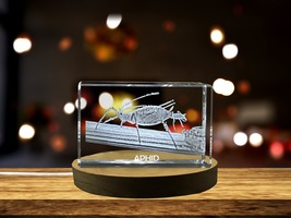 LED Base included | Unique 3D Engraved Crystal with Aphid Design - Perfect Gift - £32.16 GBP+