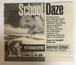 The Brokaw Report Vintage Tv Guide Print Ad Tom Brokaw School Daze Tpa32 - £4.66 GBP