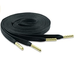 Premium Waxed Laces- Black with Gold Tips - £7.05 GBP+