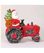 Ceramic LED Tractor Santa Tree Christmas is Forever LIGHTED Country NIB ... - $70.08