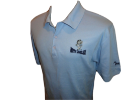 Vtg Blue Sewn Front Row North Carolina Tarheels NCAA Polo Shirt Fit Adult M Nice - £27.21 GBP