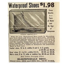 Bloomingdale Waterproof Shoes 1894 Advertisement Victorian New York City... - £15.06 GBP