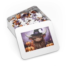 Jigsaw Puzzle in Tin, Highland Cow, Halloween Personalised/Non-Personalised, awd - £28.22 GBP+