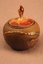 RAKU Unique Ceramic Companion Small/ Keepsake Funeral Cremation Urn #I009 - £119.47 GBP