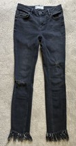 Free People Skinny Distressed Black Jeans Women’s W24 61502-16515125 - $37.99