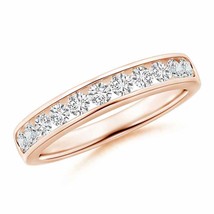 ANGARA Round Natural Diamond Wedding Band in in 14K Gold (Grade-HSI2, 0.64 Ctw) - £911.11 GBP