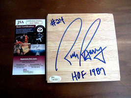 Rick Barry # 24 Hof Warriors Nets Forward Signed Auto Basketball Floorboard Jsa - £119.27 GBP