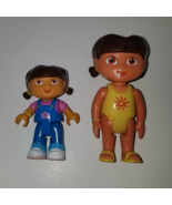 2 Dora the Explorer Toy Figures Lot (1) Mega Bloks (1) Mattel Yellow Swi... - £11.85 GBP