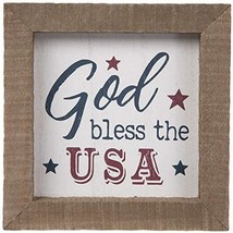 God Bless The USA Wood Wall Decoration Home Decor 4th of July Gift - £8.68 GBP