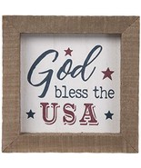 God Bless The USA Wood Wall Decoration Home Decor 4th of July Gift - £8.59 GBP