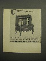 1952 Union-National Unite Night Stand Advertisement - £14.78 GBP