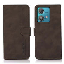 For Motorola Edge 40 Neo KHAZNEH Matte Texture Leather Phone Case(Brown) - $4.99