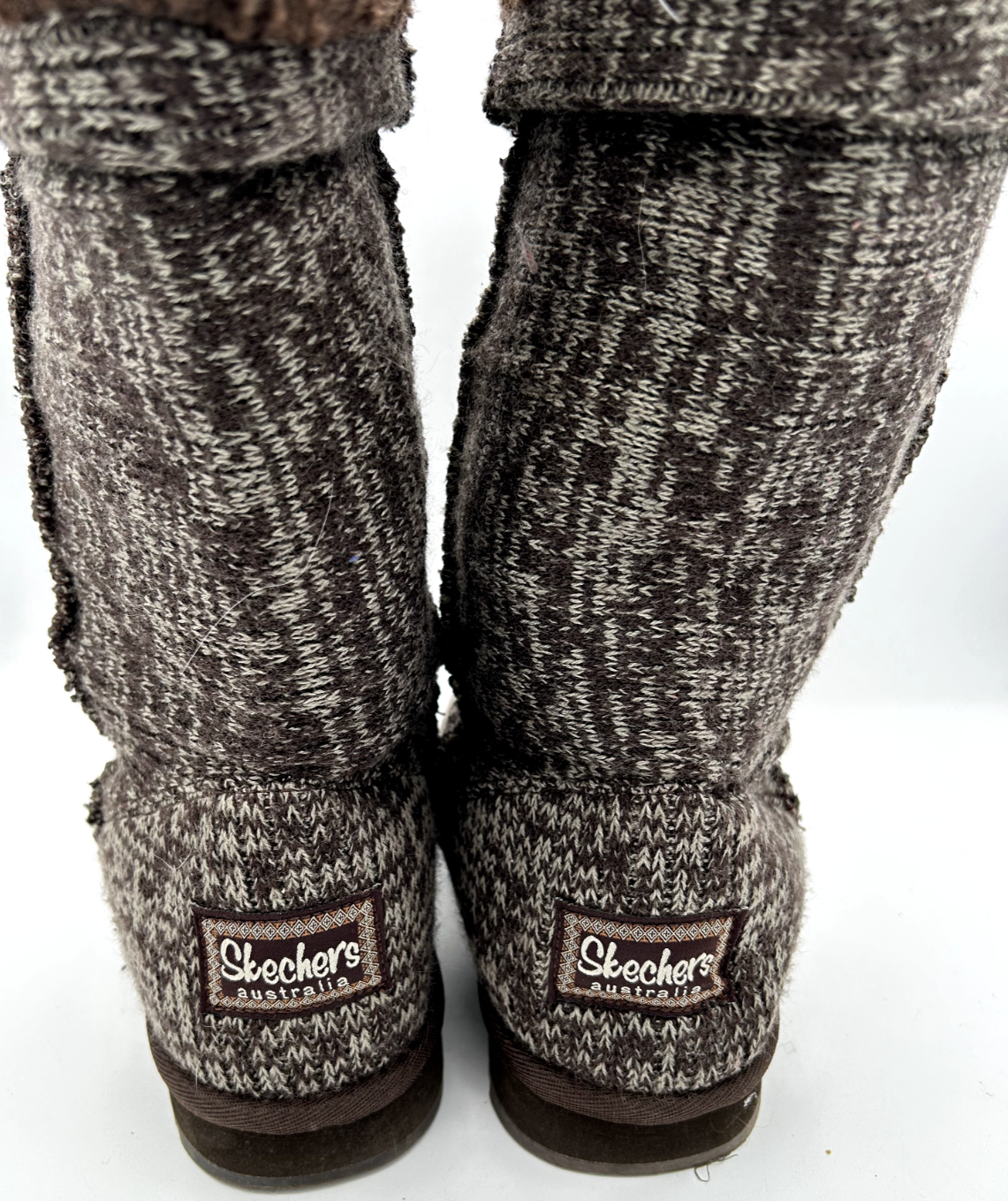 skechers australia sweater knit fleece lined chocolate women's size 9 boots Item image 6