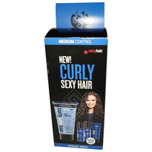 Sexy Hair Curly Curl Control Gel 5.1oz Travel Set Creme Shampoo Conditio... - £17.87 GBP