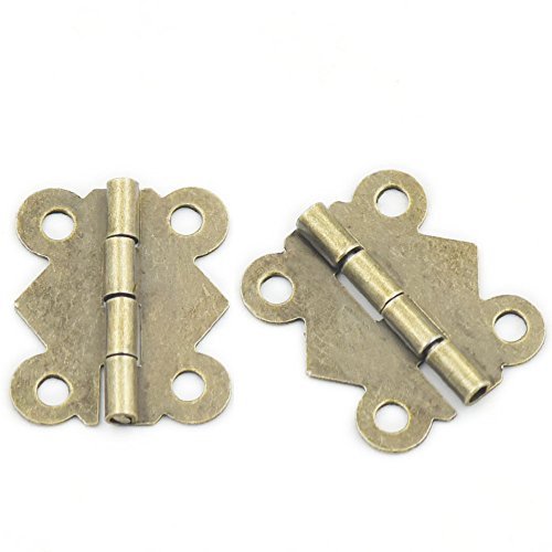Fujiyuan 20 pcs Butterly Vintage Hinge 29mmX26mm Jewelry Wood Gift Wine ... - $5.87