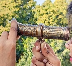 Kaléidoscope en laiton sculpté à la main avec poignée, aspect Antique,... - £37.21 GBP