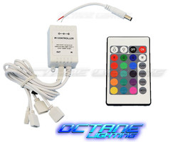 24 Key 16 Color IR Remote Control Controller SMD RGB LED Strip 12V 4-Head Flat - £11.02 GBP