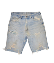 Vintage Cut Off Shorts Mens 30 Distressed Frayed Jeans Denim Jorts Sears... - $25.98
