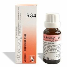 2x Dr Reckeweg Germany R34 Recalcifying Drops 22ml | 2 Pack - £15.77 GBP